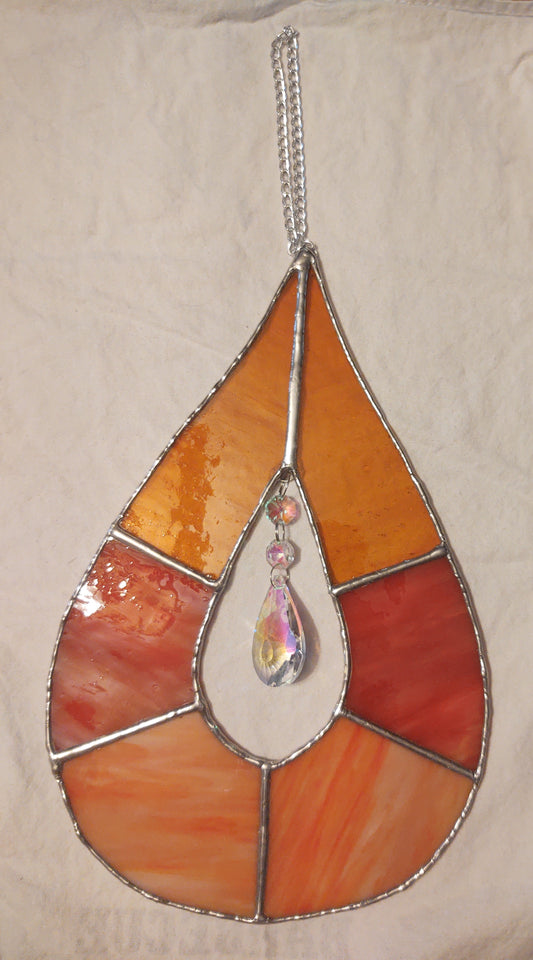 Teardrop with crystal chain